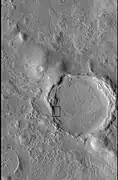 CTX Image in Protonilus Mensae, showing location of next image.