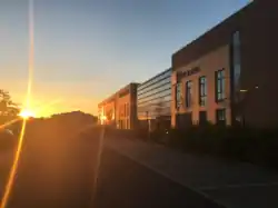 The CUBRIC building at sunset