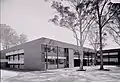 Zoomed out rear outside view (North & East Face) of A-Block, from what is the Bell Tower. Pre-2000s, true date unknown