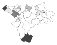 Map of TUSC, Socialist Labour and independent candidates and vote share, scattered across urban and rural seats.