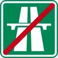 End of expressway (speed limit 90 km/h implied)