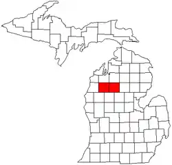 Michigan counties included in the Cadillac μSA