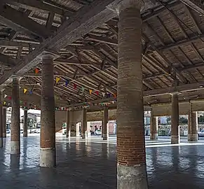 Inside the market hall.