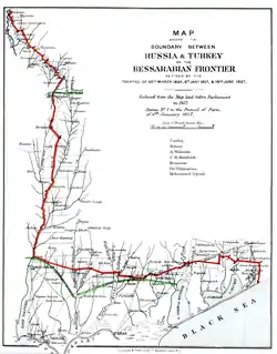 The Moldavian-Russian boundary in 1856/1857