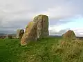 The standing stones feature at Cairnmount (Sourlie Hill)