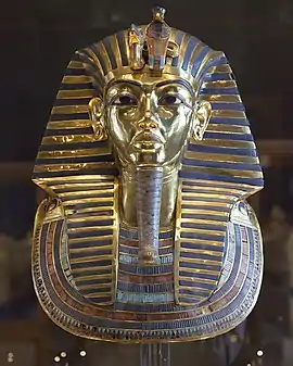 The Gold Mask of Tutankhamun, composed of 11 kg of solid gold