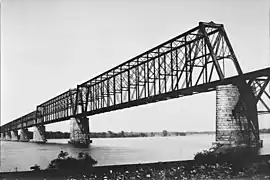 Completed after Whipple's death, the Cairo Rail Bridge was built in two 518 feet (157.9 m) Whipple truss spans, each the largest of that design ever constructed.