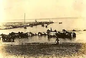 Caleta de San Lazaro, Havana, Cuba, the future site of the Antonio Maceo Park