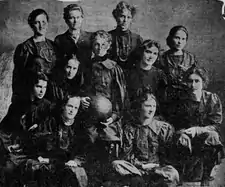 Image 15University of California-Berkeley women's basketball team, photographed in 1899 (from Women's basketball)