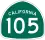 State Route 105 marker