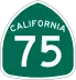 State Route 75 marker