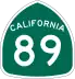 State Route 89 marker