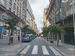 García Camba Street from the east