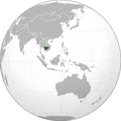 Location of the Khmer Republic