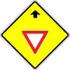 Yield sign ahead