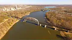 With the Abraham Lincoln Memorial Bridge