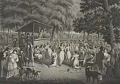 Image 4Depiction of a camp meeting (from Evangelicalism in the United States)