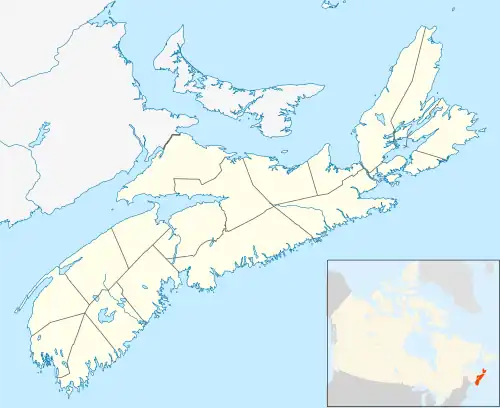 Map showing the location of Aspy Fault