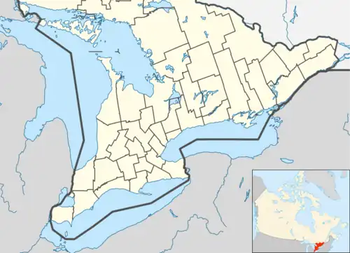 Location of Kincardine within southern Ontario