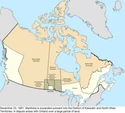 Manitoba expansion, as enacted in 1881