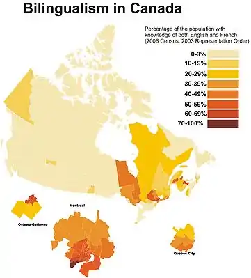 Bilingualism in Canada.