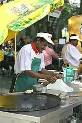 Another picture of roti canai preparation