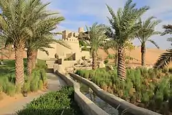 A falaj in Qasr Al Sarab, Liwa Oasis.