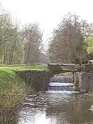 A disused lock on the canal