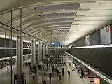 Concourse and concourse roof of Canary Wharf station