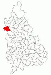 Location in Dâmbovița County