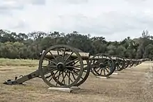 Row of cannons