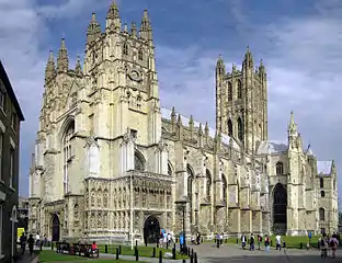 Canterbury Cathedral, the starting point of the Via Francigena.