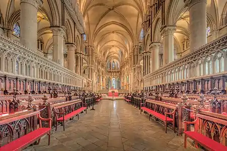 Choir of Canterbury Cathedral by William of Sens (1174–84). (The lower arcades and stalls are a later addition)