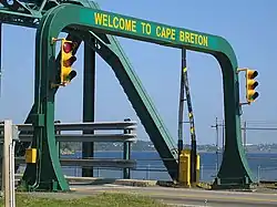 Entering Cape Breton Island from Canso Causeway