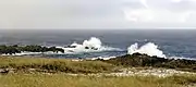 Breakers crashing over Cape Pembroke on the eastern side of East Falkland