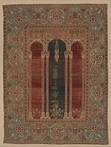 Ottoman court prayer rug, Bursa, late 16th century (James Ballard collection, Metropolitan Museum of Art)