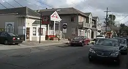 Shops along Maple Street