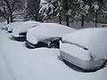 Cars were completely covered in Columbus, Ohio