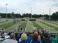 A Chippewa Valley Predators football game; the baseball field is visible in the background