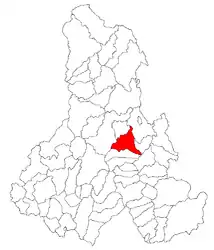 Location in Harghita County