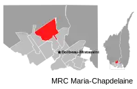 Location of Notre-Dame-de-Lorette