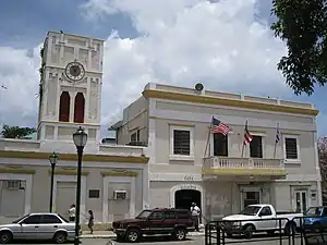 City hall of the island-municipality of Vieques at the Isabel II Pueblo.