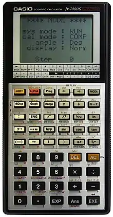 Casio fx-7000G, the first graphing calculator