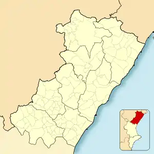 Moncofa is located in Province of Castellón