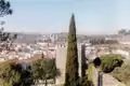 The medieval castle with the town below.