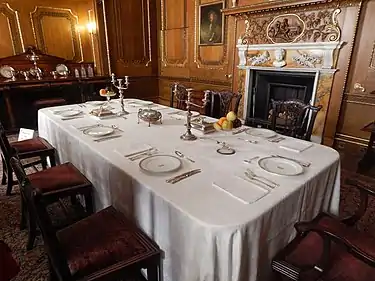 The dining room.