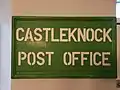 Castleknock old Post Office sign in a dental office