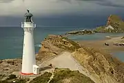 Castlepoint Lighthouse looking towards Castle Rock