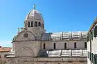 The cathedral dome and sculptures