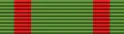 A ribbon 1/8 green, 1/8 red, 4/8 green, 1/8 red and 1/8 green.